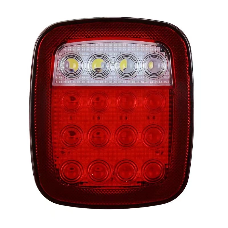 LED Tail Light with LED License Turn Light Plate Lamp Stop Turn Signal Back up Light for Jeep Tj Yj Cj