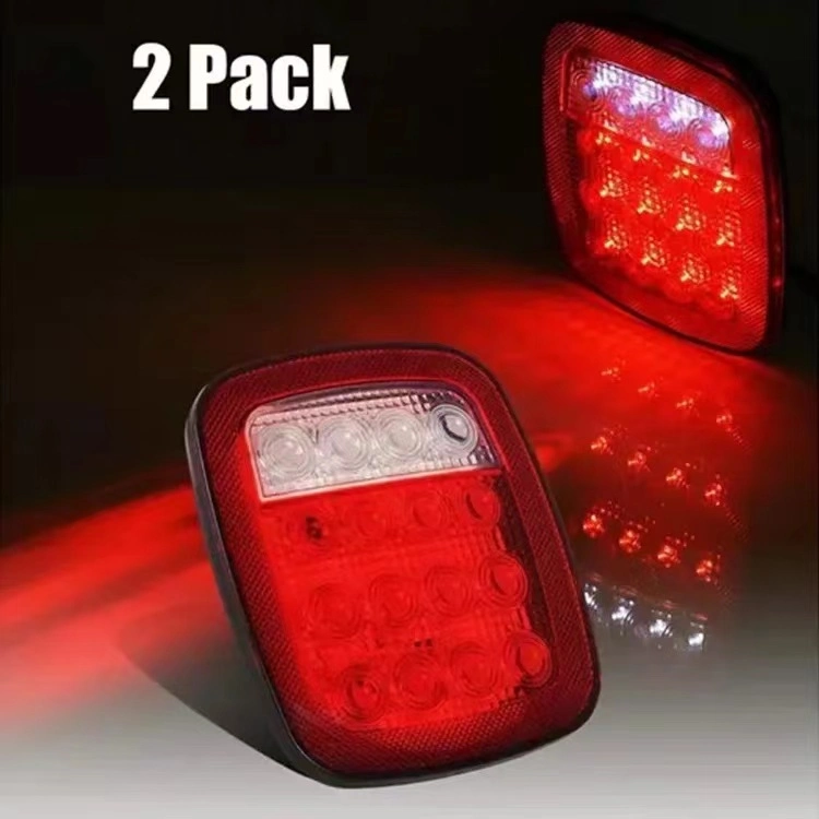 LED Tail Light with LED License Turn Light Plate Lamp Stop Turn Signal Back up Light for Jeep Tj Yj Cj