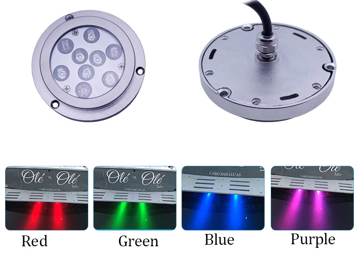 12volts Flush Mounted Blue 27W Water Proof Marine Underwater LED Light for Boat