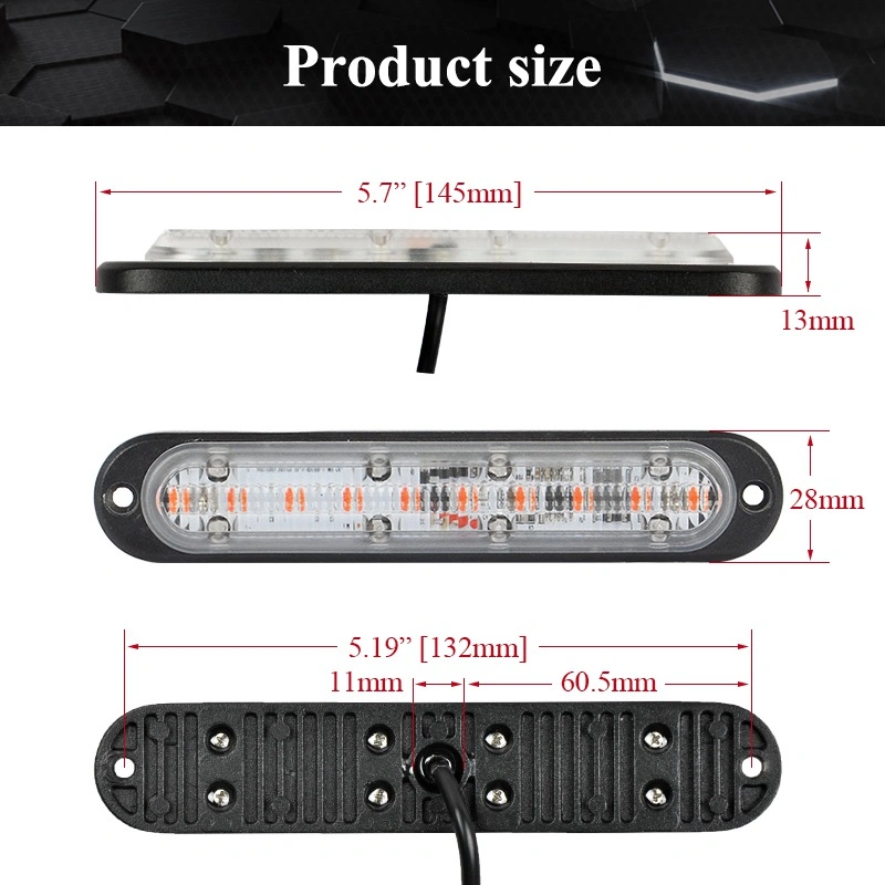 Truck Trailer Bus Lorry LED Clearance Warning Lamp Side Marker Light