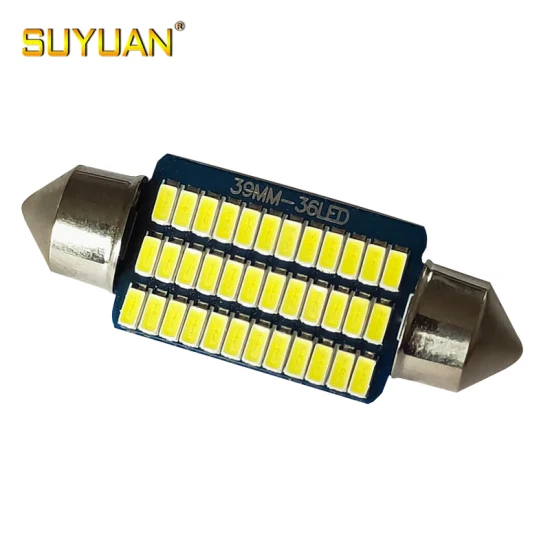 자동차 인테리어 및 번호판 빛에 대 한 12V 슈퍼 화이트 31mm 3014 21SMD 꽃줄 LED C5w LED 조명